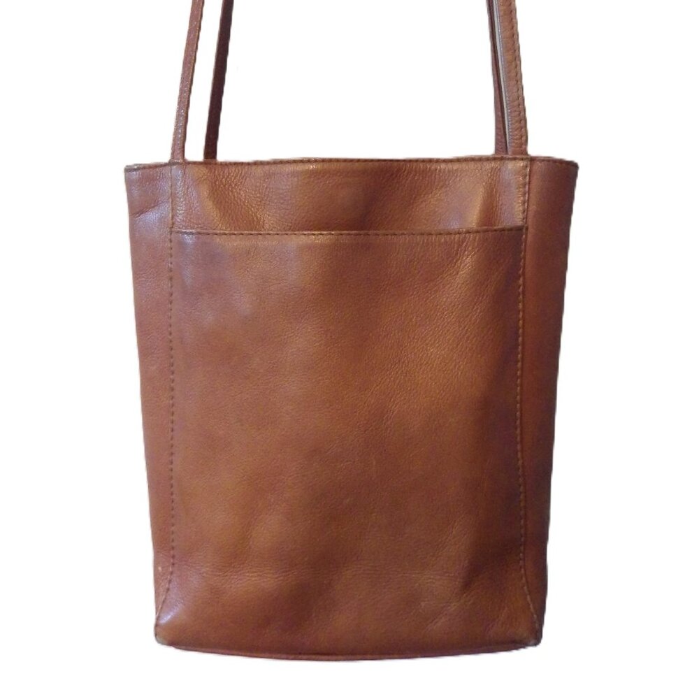 Vintage Hobo International Classic Shoulder Bag in Brown Leather/ Tote Style